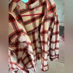 Plaid sweater and Aztec pull over plus